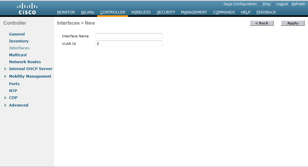 CONFIGURE INTERFACES ON WIRELESS CONTROLLER 5508 - IP With Ease