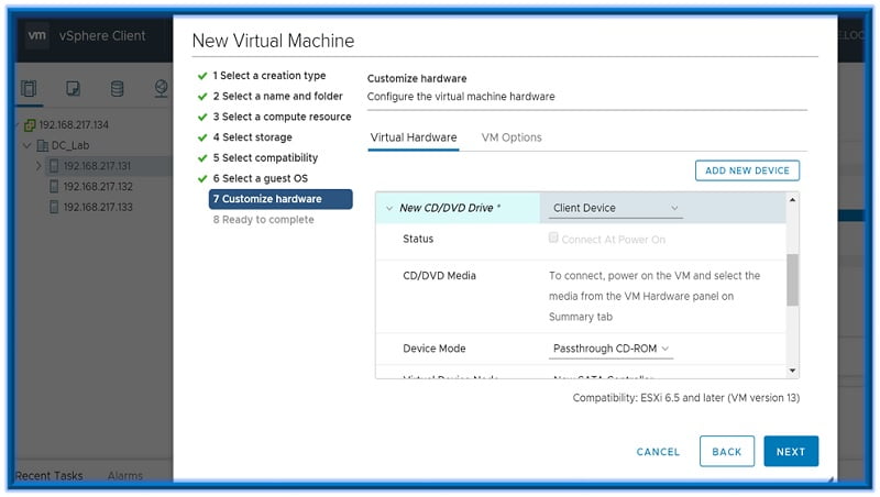 Creating VM on vSphere Web-Client 11 Creating VM on vSphere 11
