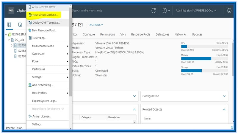 Creating VM on vSphere Web-Client - IP With Ease