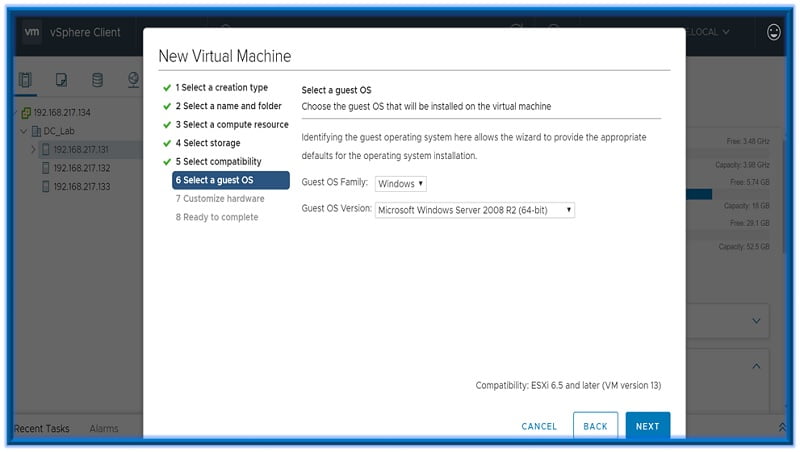 Creating VM on vSphere Web-Client 9 Creating VM on vSphere 9
