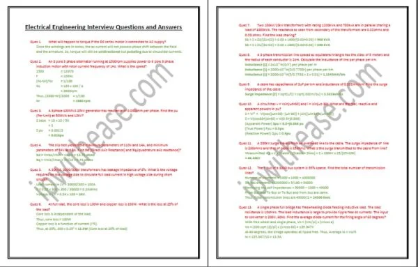 Electrical Engineering Interview Questions & Answers - Image 2