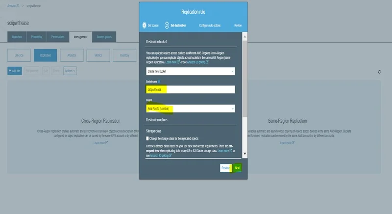 AWS Cross Region Replication : Step by Step Setup 8 AWS Cross Region Replication7
