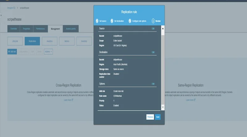 AWS Cross Region Replication : Step by Step Setup 10 AWS Cross Region Replication9