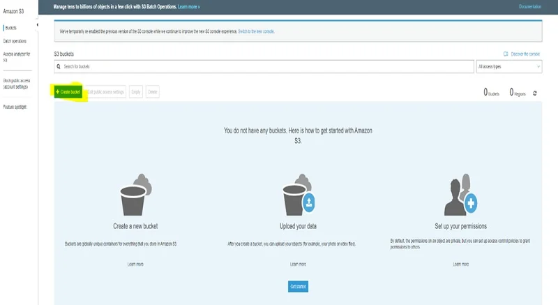AWS S3 Bucket Creation 2 aws s3 bucket 2