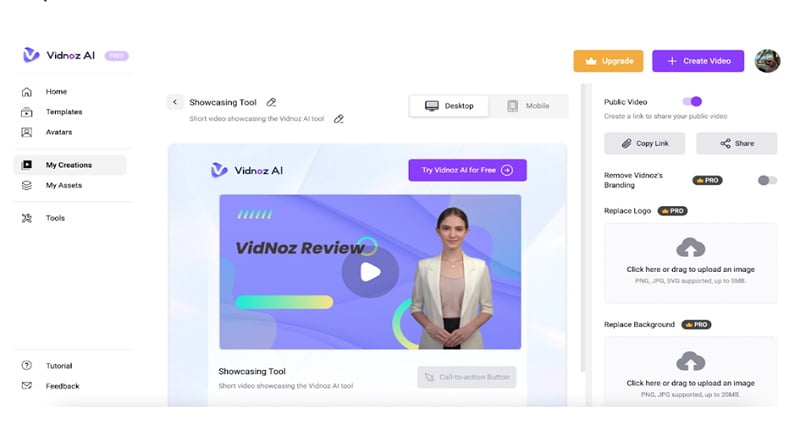Vidnoz AI Review: Generate Engaging Al Video in 1 Minute 4 Vidnoz AI Review 4