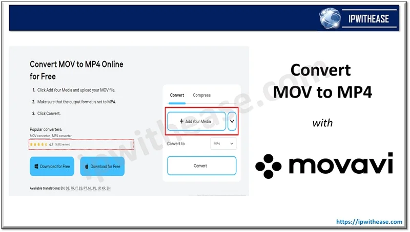 How to Easily Convert MOV to MP4 with Movavi