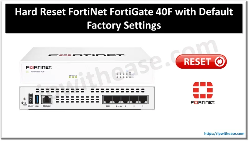 How to Hard Reset FortiNet FortiGate 40F with Default Factory Settings? 1 How to Hard Reset FortiNet FortiGate 40F with Default Factory Settings
