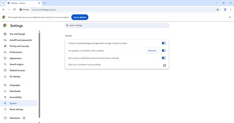How to Turn Hardware Acceleration On and Off in Chrome Step 6