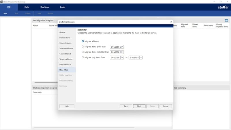 How to Use Exchange Migration Tool: A Fair Review of Stellar Migrator for Exchange 7 Use Stellar Migrator for Exchange to Cloud (Microsoft 365) - Applying Date filter