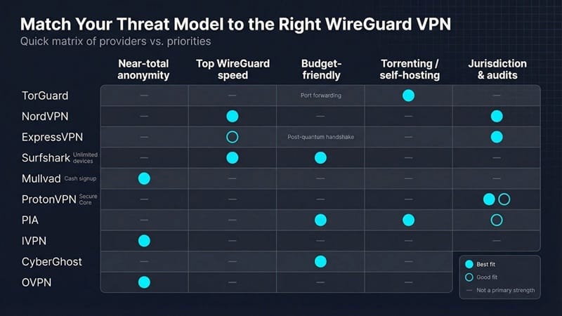 cheat-sheet: match the VPN to your threat model