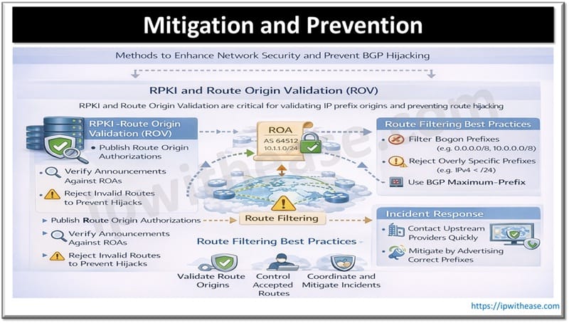 BGP Hijacking - Mitigation and Prevention