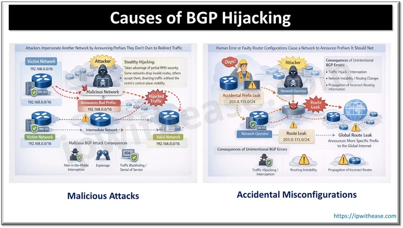 Causes of BGP Hijacking