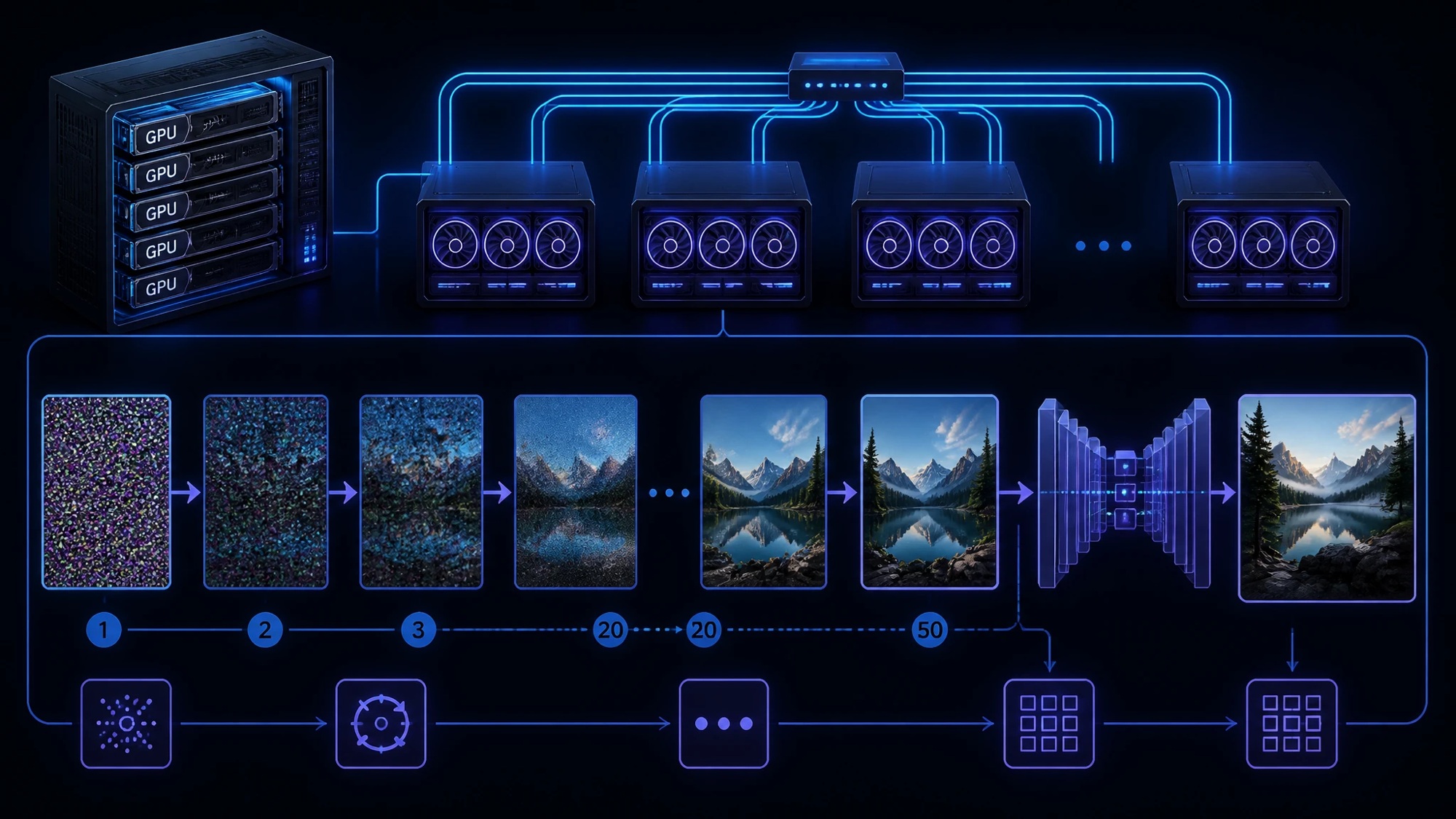 What Happens When You Hit ‘Generate’: The Network and GPU Infrastructure Behind AI Image Tools 2 Inside the Inference Cluster